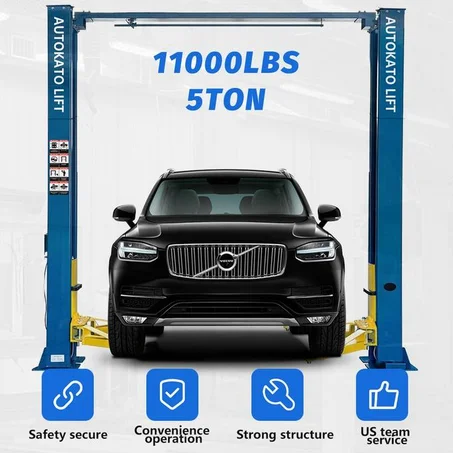 KATOOL 11000lbs 2 Post Car Lift Clearfloor Car Lift Auto Lift 2 Post Lift/Two Post Lift Car Lifts for Home Garage - Katool