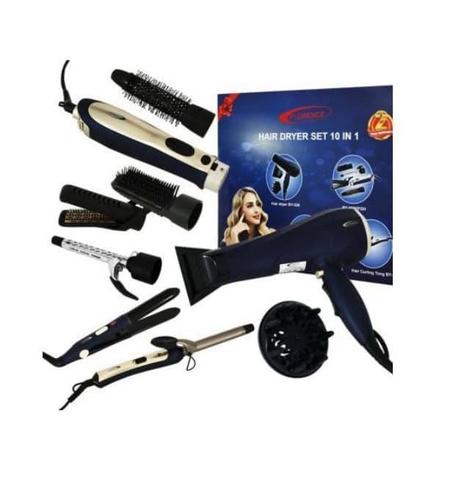 Florence - Hair Dryer Set 10 IN 1 - Bleu