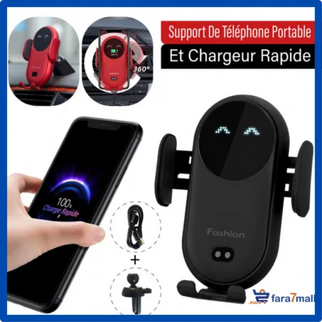 حامل هاتف لاسلكي ذكي مع اداة لتركيب مناسب للسيارة.