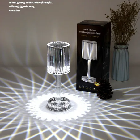 مصباح السرير الكريستال LED