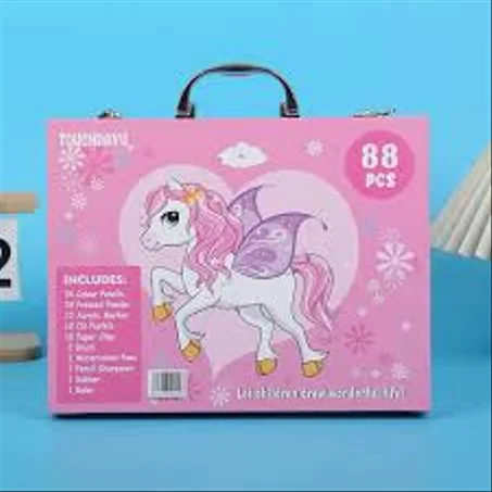 Set de 67 pcs Crayon de couleur pour enfant Coffret de peinture grafficroquisti