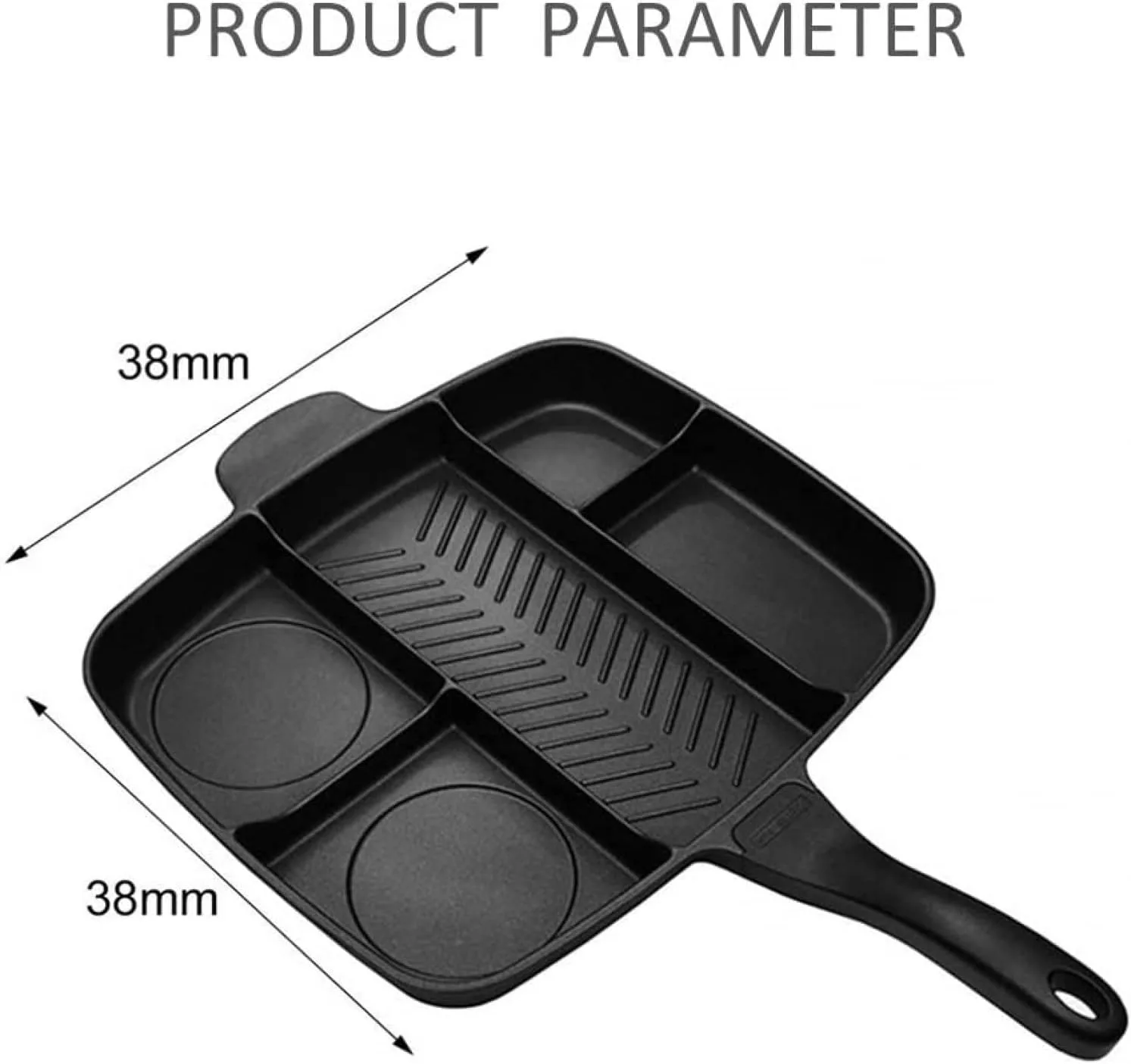 Poêle 5 Section - magic pan Multi section Grill fry pan oven Meal New Non-stick 5 in 1