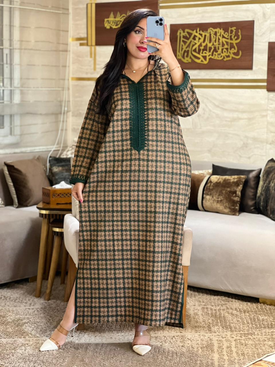 جلابة كارو صوفة – أناقة شتوية دافئة