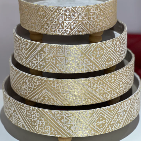 طقم تقديم فاخر 4 طوابق للضيافة والمناسبات