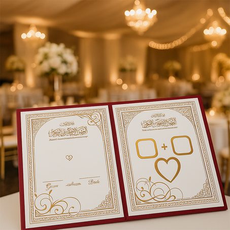 كتاب عقد قران– Livret de Mariage Élégant
