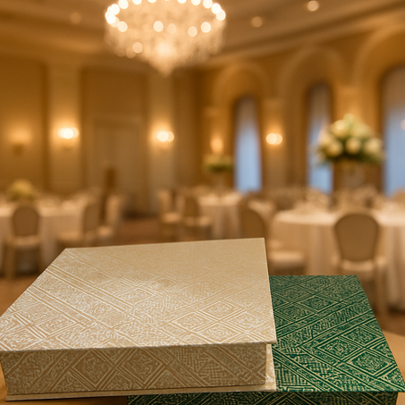 علبة تقديم الهدايا الفاخرة بمقاسات متعددة – تأكيد اللون والمقاس عبر واتساب