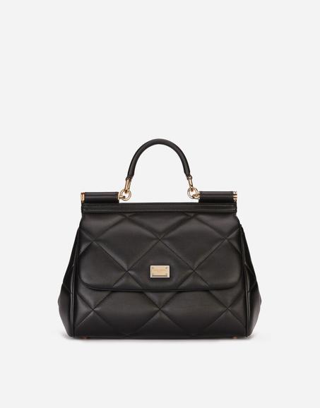 Medium Sicily bag in aria matelassé calfskin