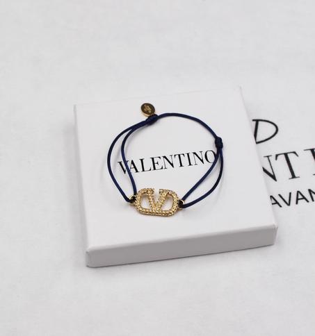 VLOGO SIGNATURE BRACELET IN COTTON AND CRYSTAL