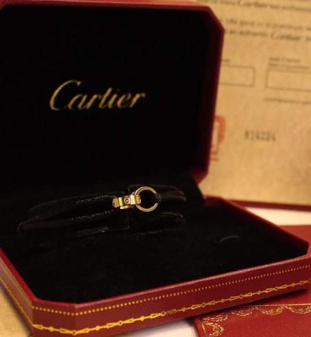 Cartier black and gold bracelet