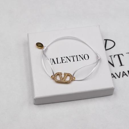 VLOGO SIGNATURE BRACELET IN COTTON AND CRYSTAL