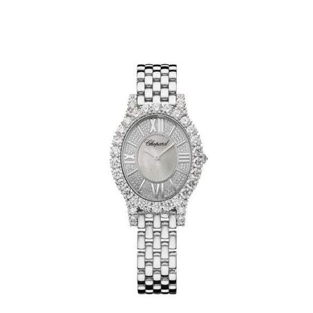 L'HEURE DU DIAMANT OVAL SMALL WHITE GOLD