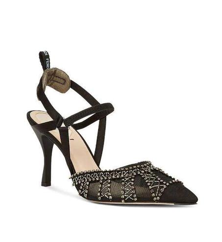 FENDI SLINGBACK PUMPS BLACK