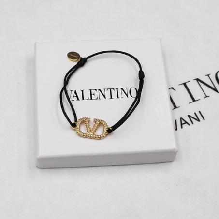 VLOGO SIGNATURE BRACELET IN COTTON AND CRYSTAL