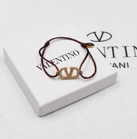 VLOGO SIGNATURE BRACELET IN COTTON AND CRYSTAL