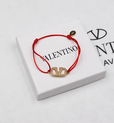 VLOGO SIGNATURE BRACELET IN COTTON AND CRYSTAL