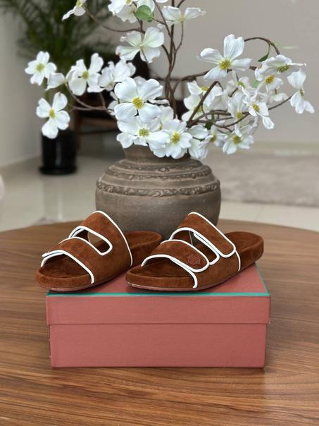 LORO PIANA Waikiki Velcro-Strap Sandals