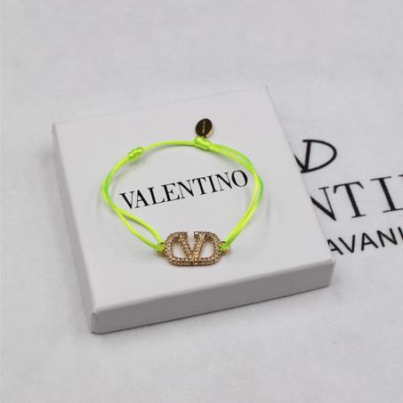 VLOGO SIGNATURE BRACELET IN COTTON AND CRYSTAL