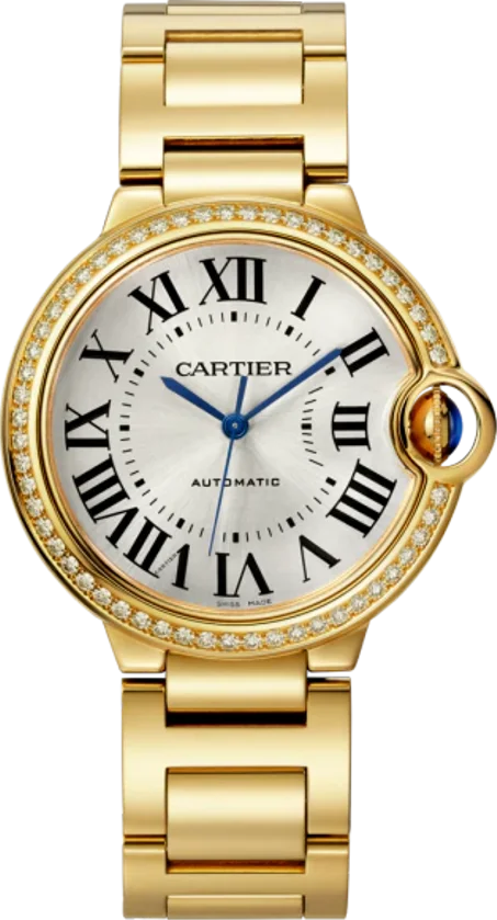 BALLON BLEU DE CARTIER WATCH YELLOW GOLD WITH STONE