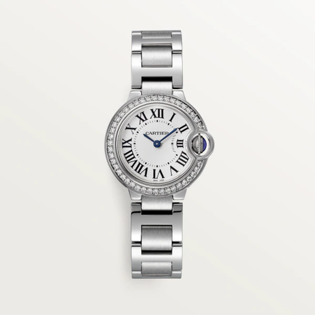 BALLON BLEU DE CARTIER WATCH SILVER WITH STONE