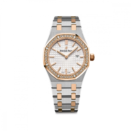 Audemars Piguet Royal Oak Quartz Watch Silver-Rose gold