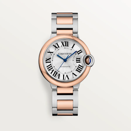 BALLON BLEU DE CARTIER WATCH ROSE GOLD-SILVER