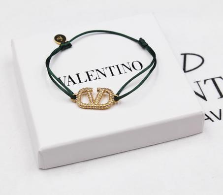 VLOGO SIGNATURE BRACELET IN COTTON AND CRYSTAL