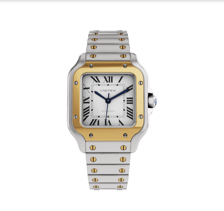 SANTOS DE CARTIER WATCH SILVER-GOLD