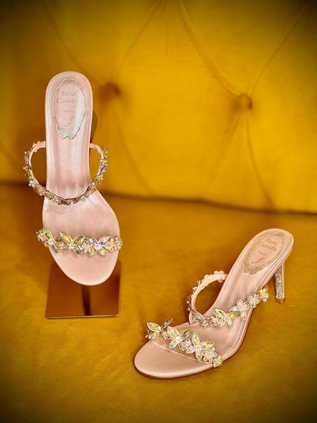 Eden 60 Crystal-embellished Sandals in Satin