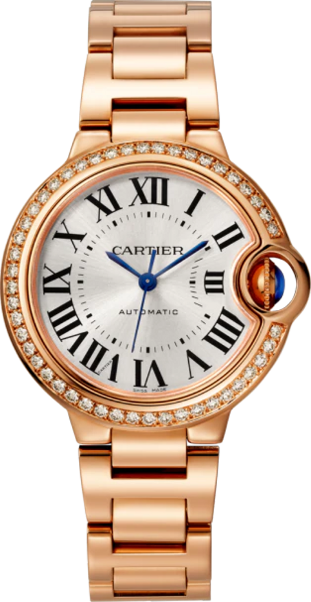BALLON BLEU DE CARTIER WATCH ROSE GOLD WITH STONE