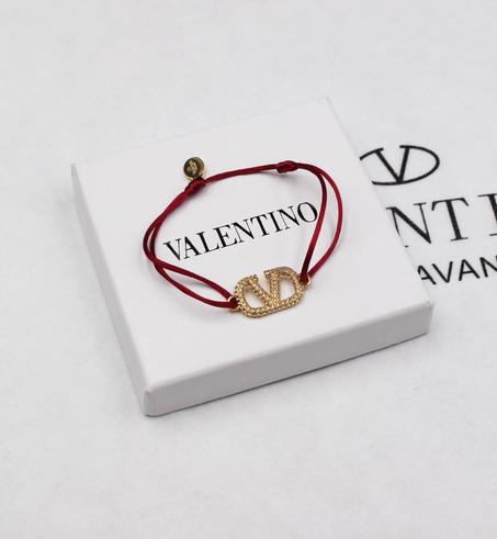 VLOGO SIGNATURE BRACELET IN COTTON AND CRYSTAL