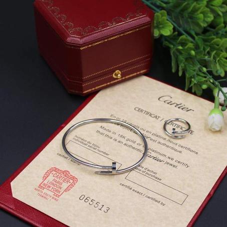 طقم كارتير سوارة +خاتم مسمار فضي