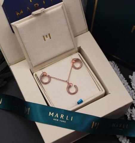 مارلي نيويورك سلسلة + أقراط