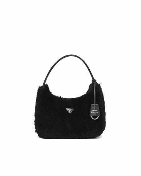 Re-Edition 2000 shearling mini-bag