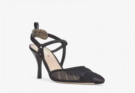 FENDI SLINGBACK PUMPS BLACK