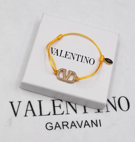 VLOGO SIGNATURE BRACELET IN COTTON AND CRYSTAL