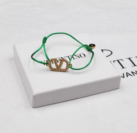 VLOGO SIGNATURE BRACELET IN COTTON AND CRYSTAL