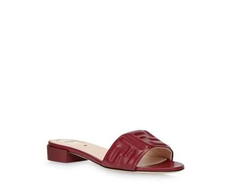 FENDI SLIDES DARK RED