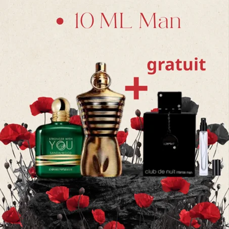 10 ML YOU SANDALWOOD + LE MALE ELIXIR + CLUB DE NUIT GRATUIT