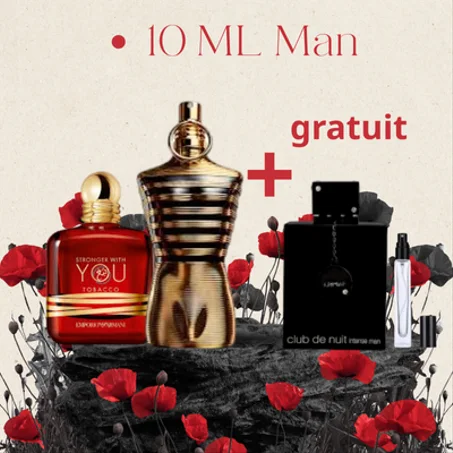 10 ML YOU TOBACCO + LE MALE ELIXIR + CLUB DE NUIT GRATUIT