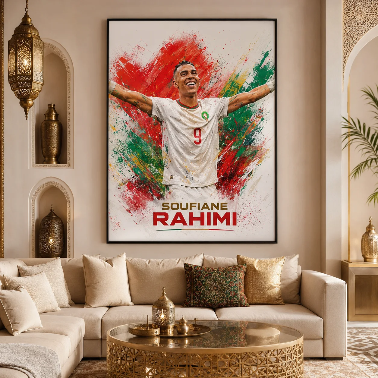Tableau mural Football  Pop Art - Décoration salon chambre - Toile Canvas 1mx70 cm
