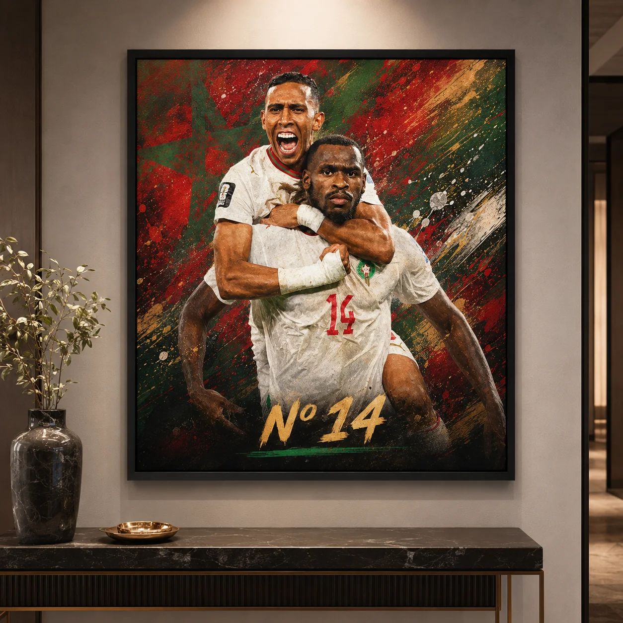 Tableau mural Football  Pop Art - Décoration salon chambre - Toile Canvas 70x70 cm