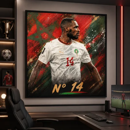 Tableau mural Football  Pop Art - Décoration salon chambre - Toile Canvas 70x70 cm