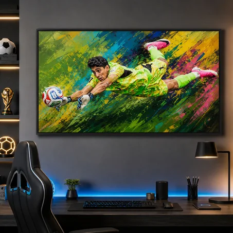 Tableau mural Football  Pop Art - Décoration salon chambre - Toile Canvas 1mx70 cm