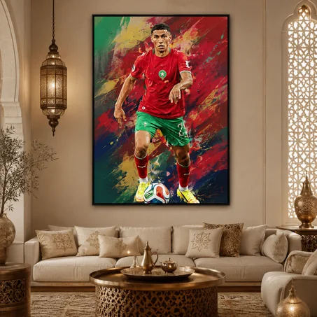 Tableau mural Football  Pop Art - Décoration salon chambre - Toile Canvas 1mx70 cm