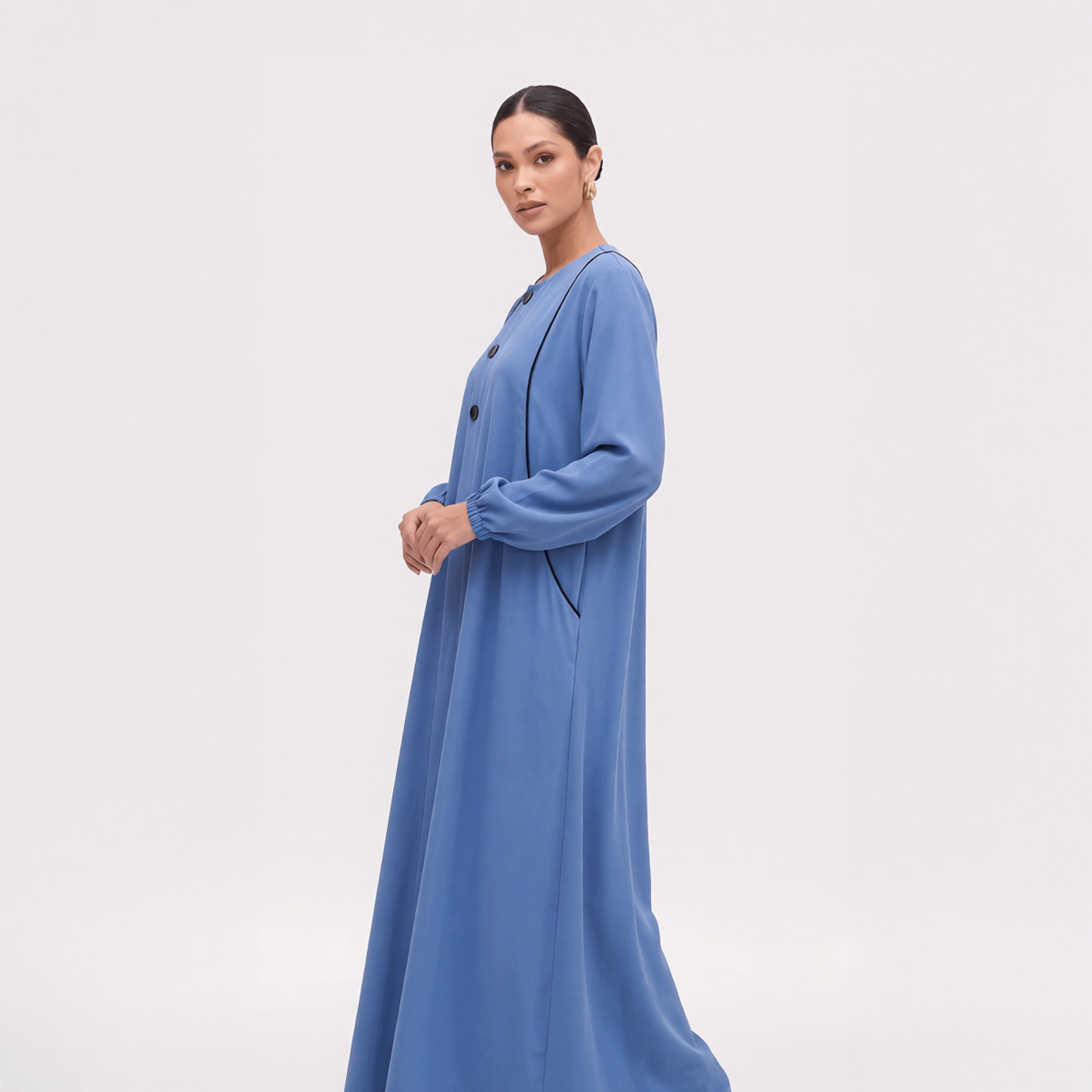 عبـــايـــة عصريـــة بـــأزرار - Djellaba Moderne à Boutons