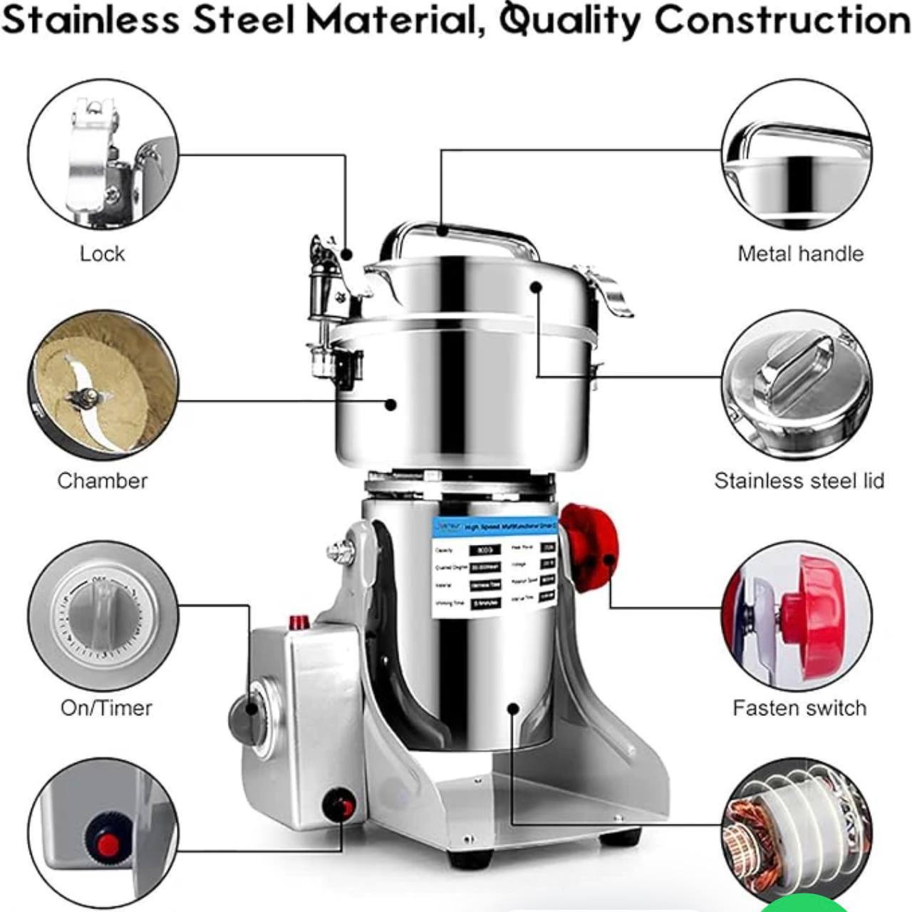 مطحنة الحبوب الكهربائية 1000 غم  من  RKNDA Professional