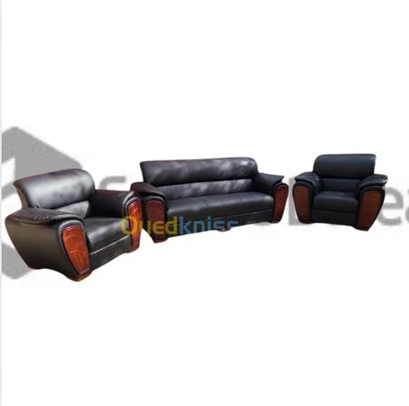 Salon simili cuire - Bois GS -05