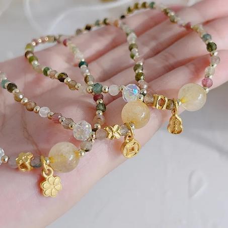 Bracelet de cheville tourmaline