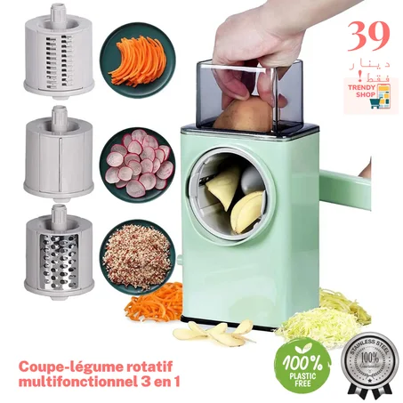 Coupe-légume rotatif multifonctionnel 3 en 1