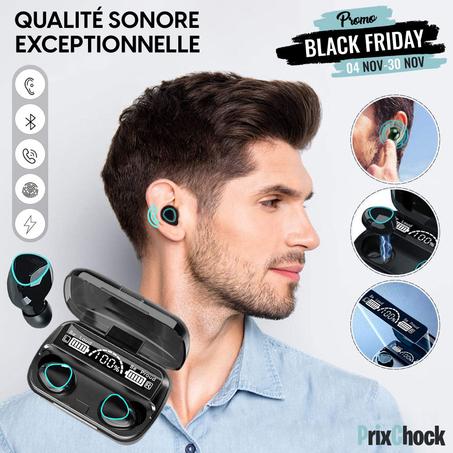 Écouteurs Bluetooth 5.3 Réduction De Bruit Avec Boîtier Multifonction